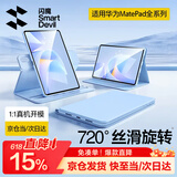 闪魔适用华为matepad11.5/11.5s保护套26/25/24款轻薄matepad11.5s保护壳横竖旋转蓝色柔光版通用软壳