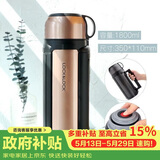 乐扣乐扣（LOCK&LOCK）保温壶304不锈钢保温保冷水壶户外露营旅行壶1.8L金色