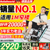 Roliallworld德国 电动爬楼梯轮椅上下楼梯轮椅爬楼机老年人全自动神器履带式 轻便迷你丨 1米窄楼梯专用+无极调速ABL15