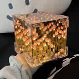 柏爱永生花diy手工制作材料郁金香小夜灯儿童节端午伴手礼生日礼物女