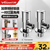 万和（Vanward）角阀加厚全铜冷热水器马桶家用三角阀分水止水阀开关4分通用口径