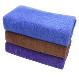 天气不错超细纤维洗车毛巾擦车布玻璃清洁蓝紫咖 30*70 加厚3条装汽车用品