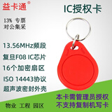 益卡通IC门禁考勤卡 IC射频卡门禁钥匙扣卡 复旦F08芯片授权卡 小区物业门卡 IC【3号红】100只/包