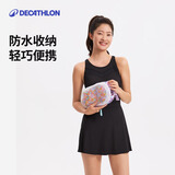 迪卡侬游泳健身洗漱包男女沙滩包防水透明手提小包海边防水袋-5748012