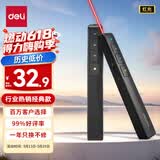 得力（deli）翻页笔教师用ppt投影笔激光翻页笔激光笔演讲笔 无线演示翻页器课件笔 逗猫笔红光 黑色2802