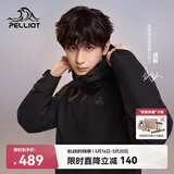 伯希和（Pelliot）【山野经典2.0】冲锋衣三合一春秋男女户外防风外套11340105黑2X