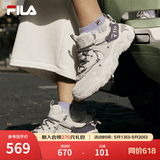 斐乐（FILA）官方女鞋老爹鞋运动鞋猫爪鞋5代复古休闲鞋 奶白/浪漫紫-GO 40