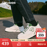 FILAFUSION 斐乐潮牌【章昊同款】男鞋厚底帆布鞋运动休闲鞋 奶白/深森林绿-GF 40