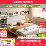 全友家居现代简约高箱储物收纳床主卧1.8米x2米双人大床家具政府补贴 【暖白色 | 高脚】单床 1.5x2米【爆款+性价比超高】
