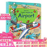 Usborne出品偷偷看里面系列 飞机场 进口英文原版绘本 Look Inside An Airport 机场百科纸板翻翻书 儿童英语启蒙早教认识