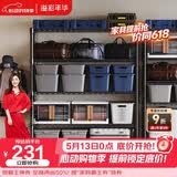 溢彩年华置物架落地货架多功能储物架阳台杂物收纳架【层高可调90cm】2398