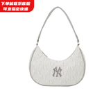 MLB旗舰官方男女包包新款腋下包复古老花单肩包轻奢手拎包生日礼物 纽约洋基队/浅炭灰色 F