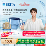 碧然德（BRITA） 过滤净水器 家用滤水壶 净水壶 海洋系列 3.5L蓝色 一壶3芯装 环保加固包装