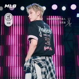 MLB凉感短袖T恤汪苏泷同款渐变涂鸦26新款3ATSB1563-50BKS-XL