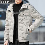 JEEP SPIRIT吉普棉衣男棉服男士面包服长袖保暖外套冬季加厚夹克棉袄子上衣 卡其色 XL （120斤-135斤）