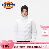 Dickies羽绒服 全身压印印花羽绒服 保暖外套上衣DK010807 白色线型LOGO满身印 M 充绒量:160g