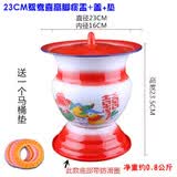 华科加高加厚结婚红痰盂陪嫁成人搪瓷痰盂儿童坐便器高脚加厚带盖尿盆 红鸳鸯高痰盂+盖+垫