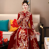 秀禾世家【东方简奢风】秀禾服2026年新娘结婚礼服重工敬酒服婚服中式婚纱 N-505重工款 2XL