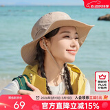 骆驼（CAMEL）渔夫帽男女夏季薄款大头围防晒遮阳太阳帽子大帽檐遮脸大沿帽