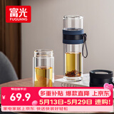 富光双层玻璃杯 泡茶杯茶水分离杯子 高硼硅玻璃水杯便携男女士290ML