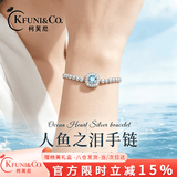 柯芙尼【赠GRA证书】海蓝莫桑钻手镯女小众手链环生日情人节礼物送女生