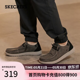 斯凯奇（Skechers）男鞋工装鞋帆布鞋百搭商务休闲鞋舒适软底轻便一脚蹬板鞋66387