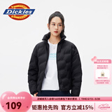 Dickies羽绒服 全身压印印花羽绒服 保暖外套上衣DK010807 黑色 XL 充绒量:180g