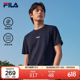 FILA斐乐官方男士短袖T恤2026年夏季凉感透气运动t恤纯棉圆领上衣
