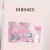 范思哲（VERSACE）粉耀晶钻香水香氛套装90ml+身体乳150ml 生日毕业礼物送女友