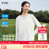 VVC防晒衣服女冰丝凉感透气防紫外线披肩城市轻户外短外套 简约白2.0