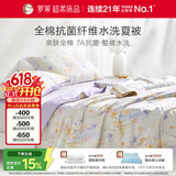 罗莱家纺 亲肤全棉夏凉被 7A级抗菌防螨空调被芯可水洗 200*230 紫色