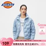 Dickies羽绒服 全身压印印花羽绒服 保暖外套上衣DK010807 浅灰蓝 L 充绒量:169g