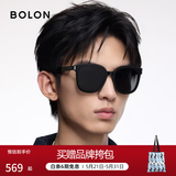 BOLON暴龙眼镜【经典畅销款】黑超墨镜男方框太阳镜女偏光驾驶镜BL3111 C10-灰色/亮黑偏光