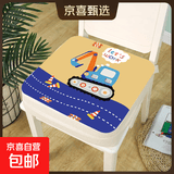 儿童增高垫餐椅加厚加高坐垫子四季透气小学生吃饭学习宝宝座椅垫 挖掘机【四季款 厚度10cm】 39×39cm