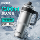 ERM保温杯保冷冰霸杯超大容量男士巨无霸水杯316不锈钢车载吸管杯子