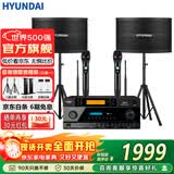 HYUNDAI专业会议室音响设备套装蓝牙功放培训教室舞蹈室家庭KTV背景音乐系统壁挂音箱 【两音响/双话筒】会议音响套装（50-120平）