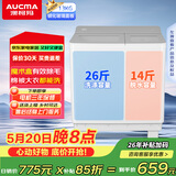 澳柯玛（AUCMA）【价保618】半自动波轮洗衣机13KG公斤家用双缸大容量 宿舍租房脱水甩干除毛 XPB130-3188S