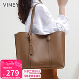 viney牛皮包包女包大容量托特包单肩包手提包生日礼物高级感送女友老婆