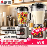 志高（CHIGO）豆浆机早餐店用食堂用磨浆机大容量破壁机现磨免滤全自动豆浆机 8L LN-198无过滤（非加热）