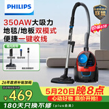 飞利浦（PHILIPS）家用吸尘器卧式手持大功率强力除螨吸毛吸灰吸尘器FC9351