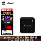 Marshall（马歇尔）WILLEN II 音箱便携式2代无线蓝牙家用户外防尘防水续航618生日礼物音响赢苹果  黑金色