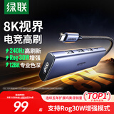 绿联Type-C扩展坞8K30Hz拓展坞转HDMI2.1转换器4K144Hz转接头适用苹果电脑MacBook Neo华为笔记本
