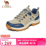 骆驼（CAMEL）男鞋春夏户外休闲运动登山鞋防撞徒步鞋 A632026925H 沙色/蓝 44