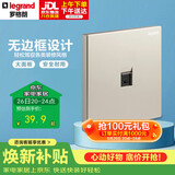 罗格朗（LEGRAND）开关插座面板 仕典米兰金无边框 一位电脑/网络插座（超五类）