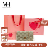 VANESSA HOGAN VH女包山茶花信封包轻奢老花链条小包单肩斜挎包生日礼物送女友