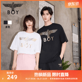 BOY LONDON夏季短袖情侣男女同款小熊涂鸦满印潮牌T恤N01909 黑色 S 此款偏大，建议拍小一码