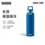 希格（SIGG）不锈钢保温杯户外运动保冷杯徒步登山轻量水杯带茶隔纯色简约杯子 宝石蓝500ml【弹性漆 触摸不凉】