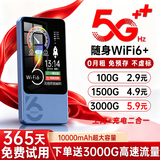 飞瑧【单月9.9元】移动随身wifi无线网络5Ghz千兆2026新款无限速流量全国通用宽带车载三网路由器热点 5G-1万毫安【大师版-极致速度】Ai大模型加速
