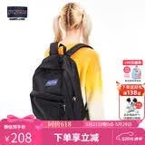 JANSPORT杰斯伯双肩包女学生旅行包26L旅行轻便透气书包男背包 4QUT008爵士黑/经典黑-侧边袋