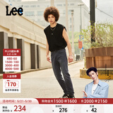 Lee【张凌赫代言】凉凉裤726标准直脚轻薄黑灰色男牛仔裤休闲潮流 黑灰色 30